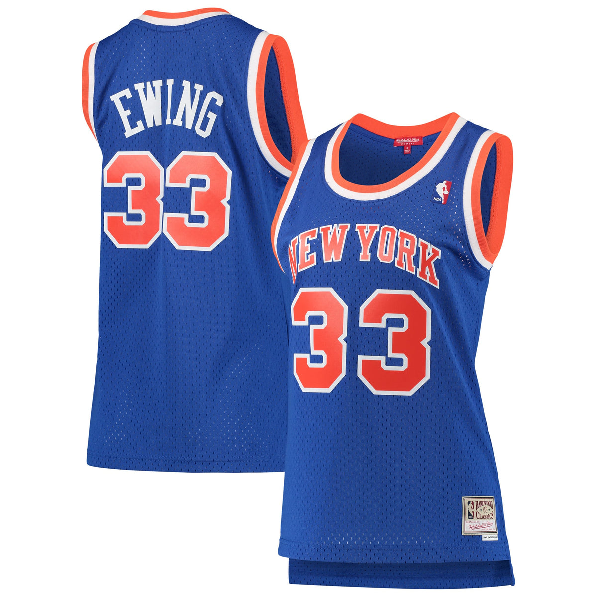 New York Knicks Patrick Ewing Mitchell & Ness Blue 1991/92 Hardwood Classics Swingman Jersey for Women product image 2,