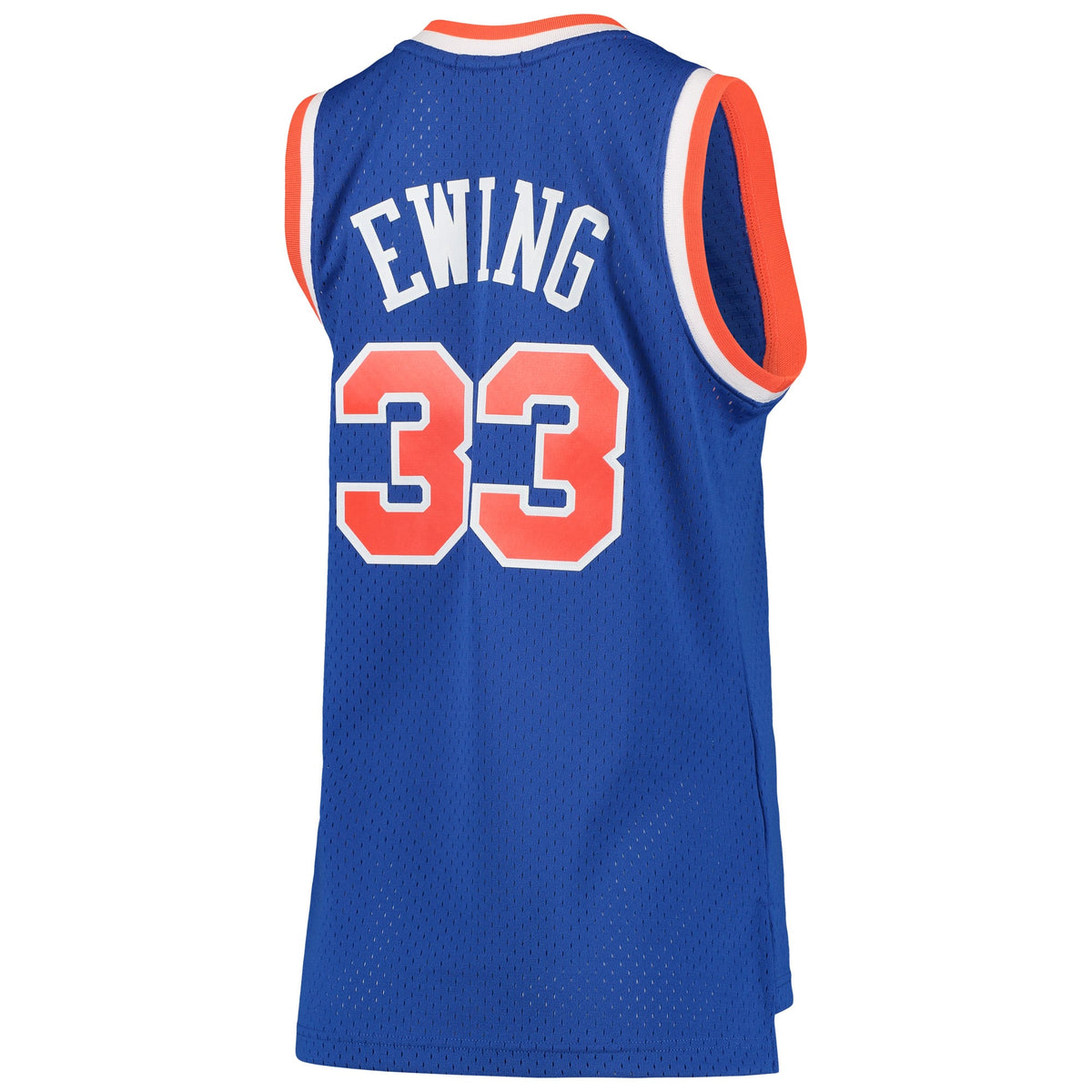 New York Knicks Patrick Ewing Mitchell & Ness Blue 1991/92 Hardwood Classics Swingman Jersey for Women product image 4,