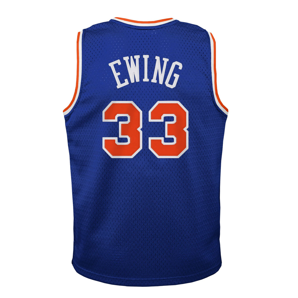 Toddler New York Knicks Patrick Ewing Blue 1991/92 Swingman Jersey product image 4, provided for visual reference and