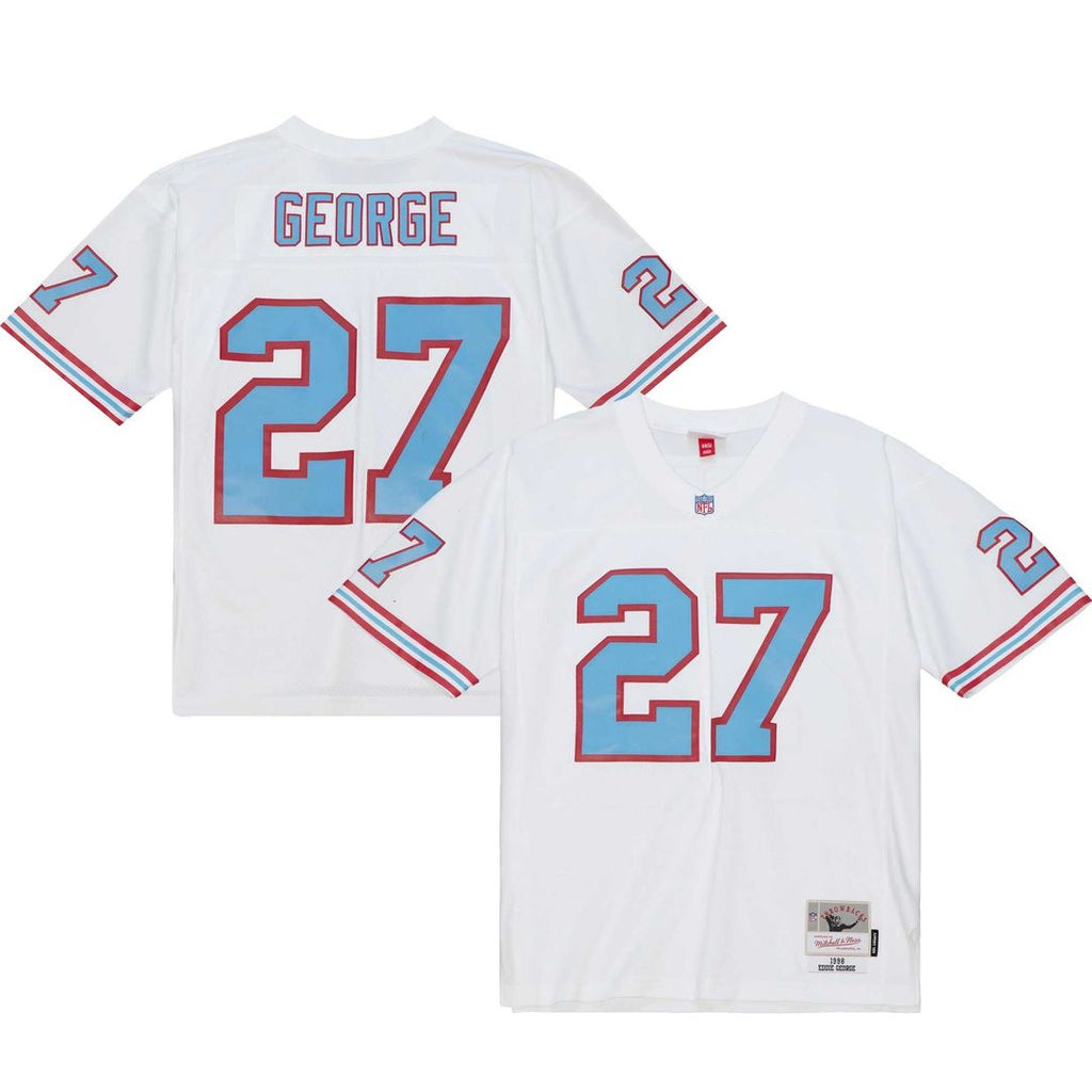 Tennessee Oilers Eddie George White Legacy Replica Jersey product image 1, provided for visual reference and product detail