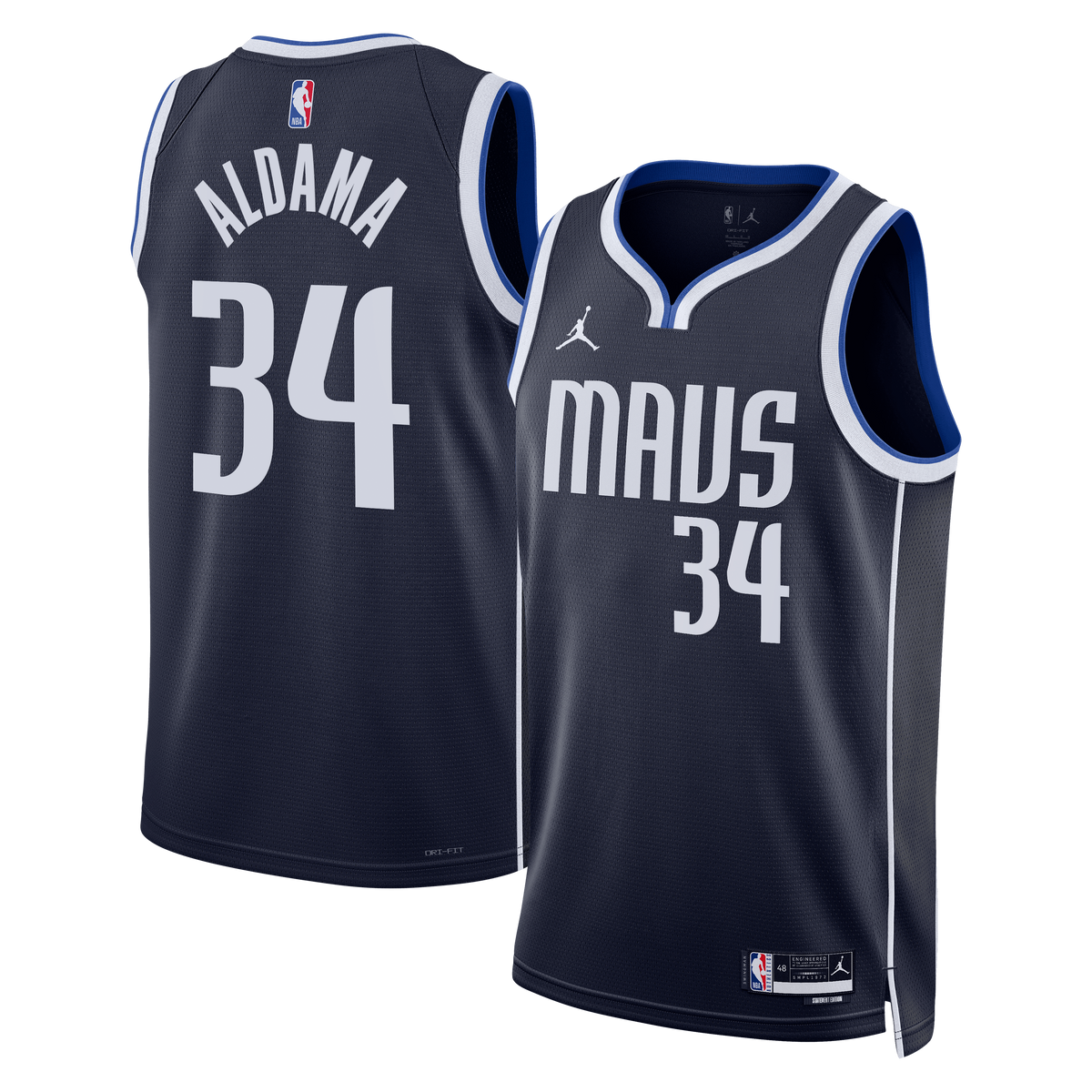 Santi Aldama Dallas Mavericks Statement Edition Swingman Jersey - Navy - Unisex product image 1, provided for visual