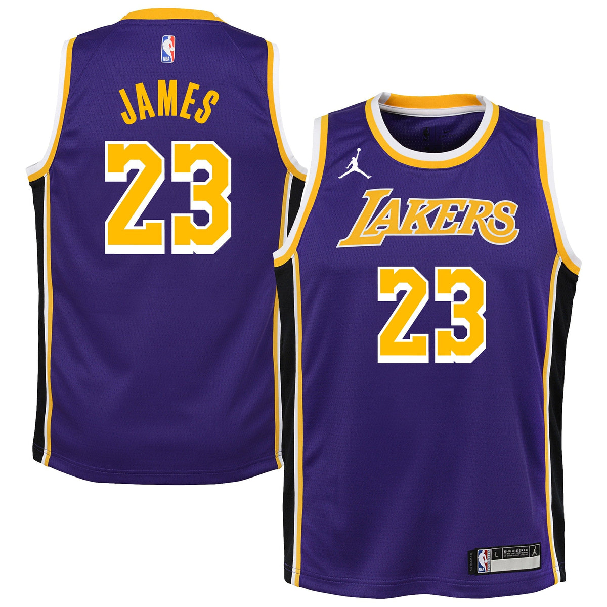 LeBron James Los Angeles Lakers Swingman Statement Jersey - Youth product image 1, provided for visual reference and product