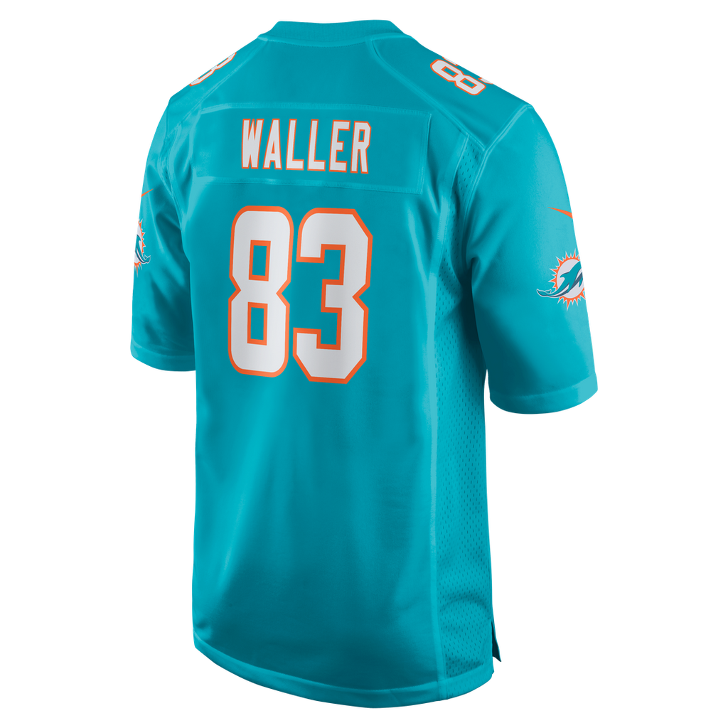 Miami Dolphins Darren Waller Aqua Team Game Jersey product image 3, provided for visual reference and product detail review