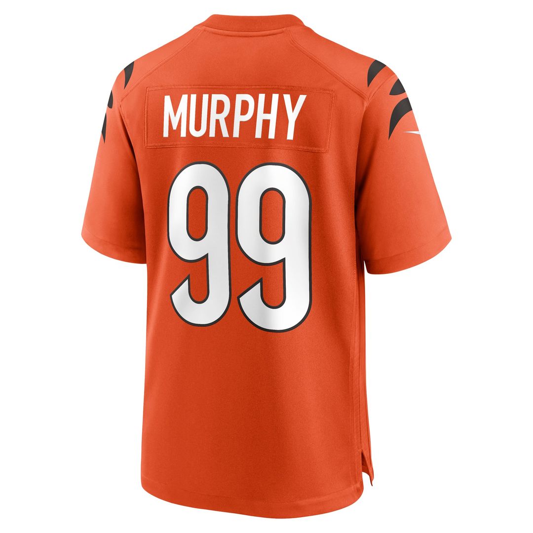 Cincinnati Bengals Myles Murphy Orange Alternate Game Jersey product image 3, provided for visual reference and product
