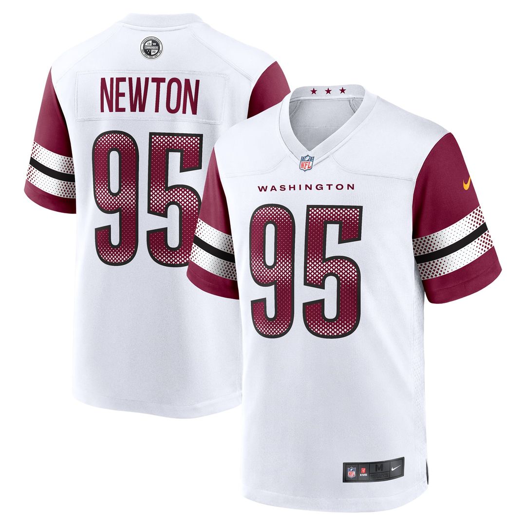 Washington Commanders Jer'Zhan Newton White Game Jersey product image 1, provided for visual reference and product detail