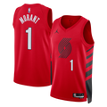 Portland Trail Blazers Brand Statement Edition Swingman Basketball Jersey - Red - Ja Morant - Unisex product image 1,