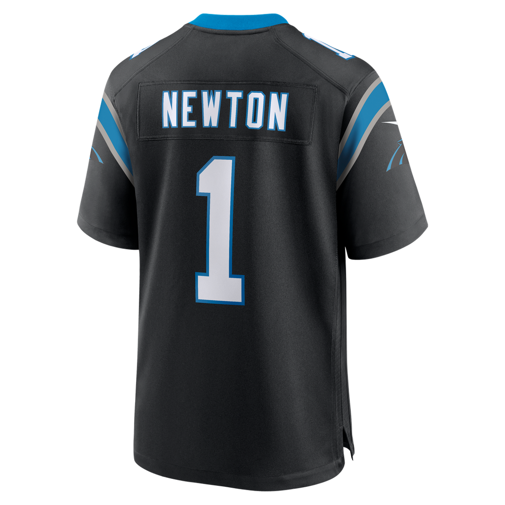 Carolina Panthers Cam Newton Black Team Retired Game Jersey product image 3, provided for visual reference and product