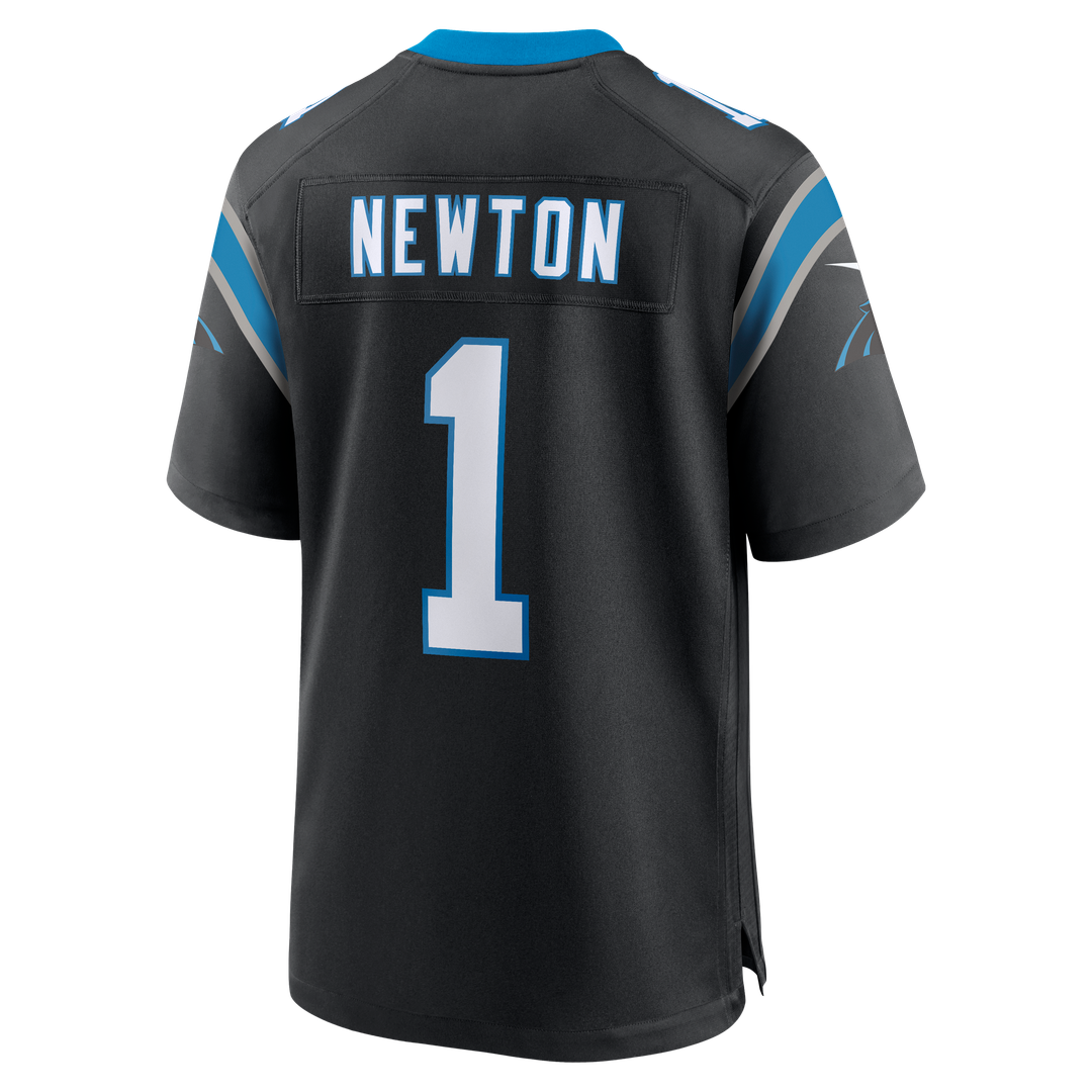 Carolina Panthers Cam Newton Black Team Retired Game Jersey product image 3, provided for visual reference and product