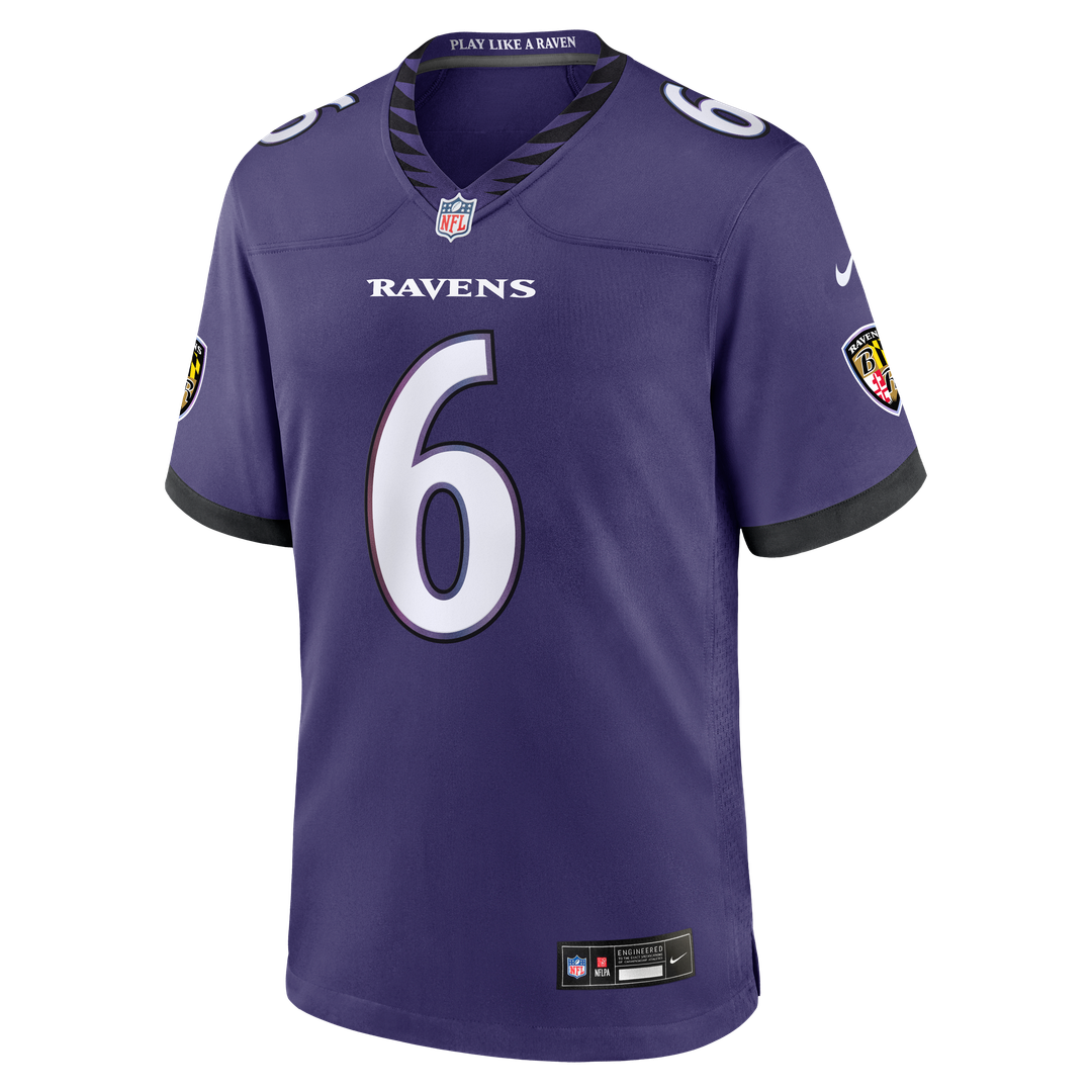 Baltimore Ravens Ja'Kobi Lane Purple Team Game Jersey product image 2, provided for visual reference and product detail