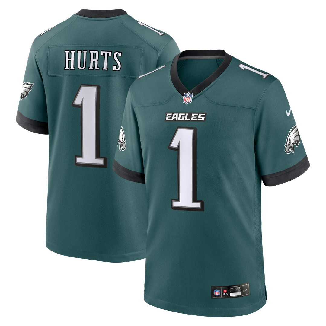 Philadelphia Eagles Jalen Hurts Midnight Green Team Game Jersey product image 14, provided for visual reference and product