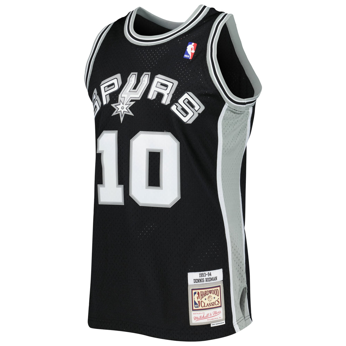 San Antonio Spurs Dennis Rodman Mitchell & Ness Black 1993/94 Hardwood Classics Swingman Jersey for Men product image 3,