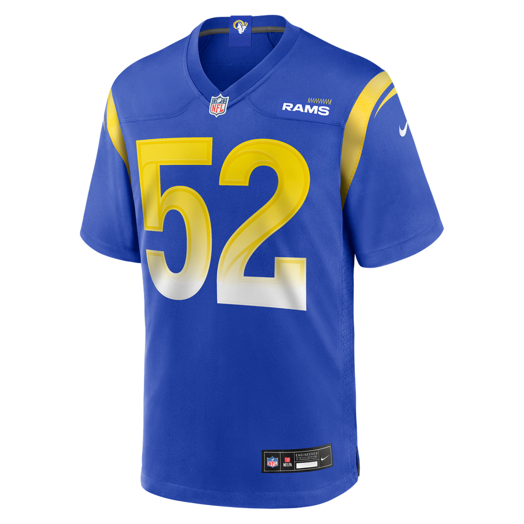 Los Angeles Rams Larrell Murchison Royal Team Game Jersey product image 2, provided for visual reference and product detail