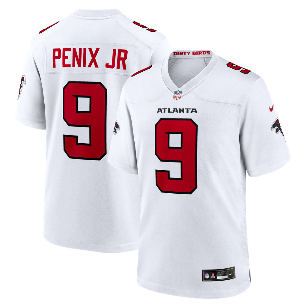 Atlanta Falcons Michael Penix Jr. White Game Jersey product image 8, provided for visual reference and product detail review