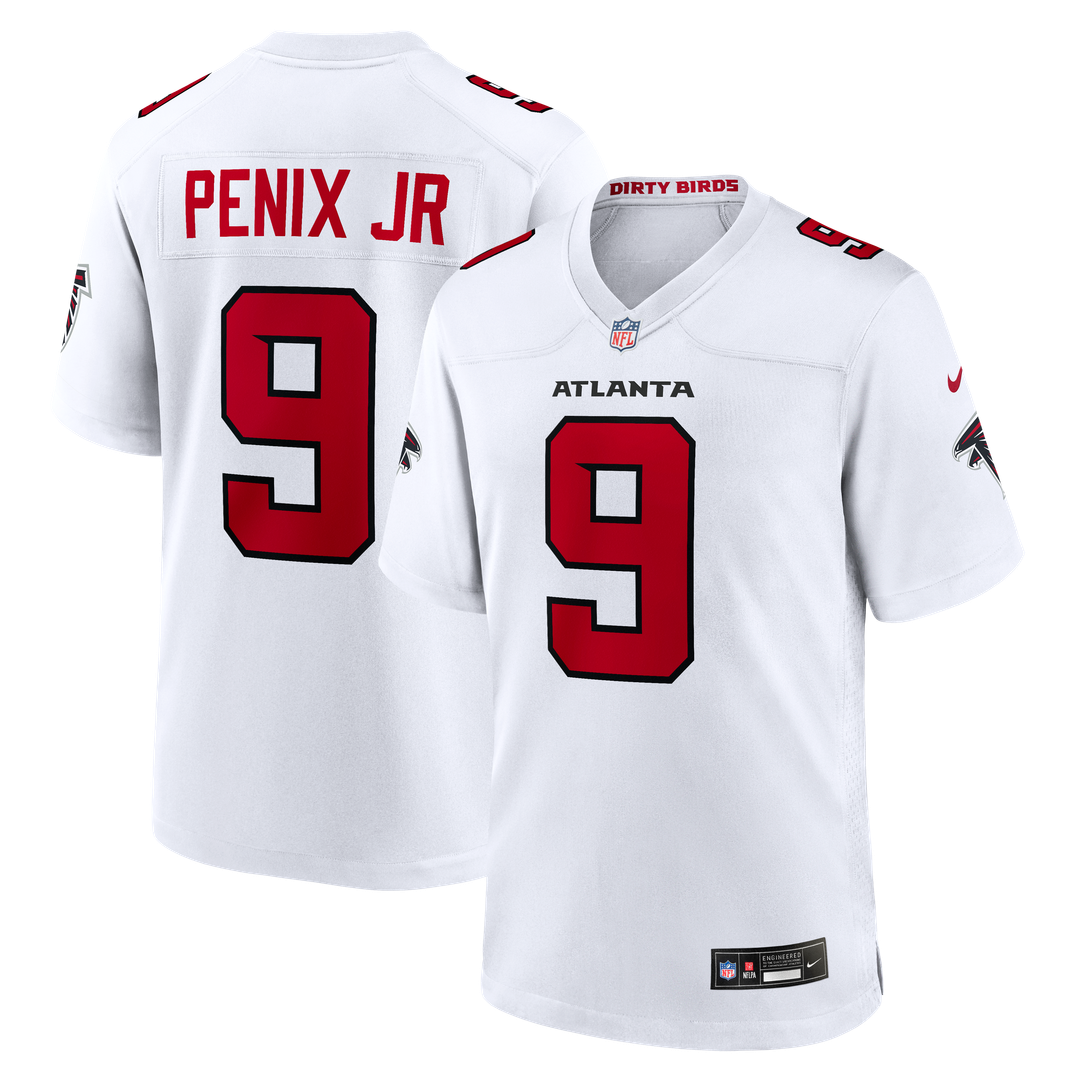 Atlanta Falcons Michael Penix Jr. White Game Jersey product image 8, provided for visual reference and product detail review