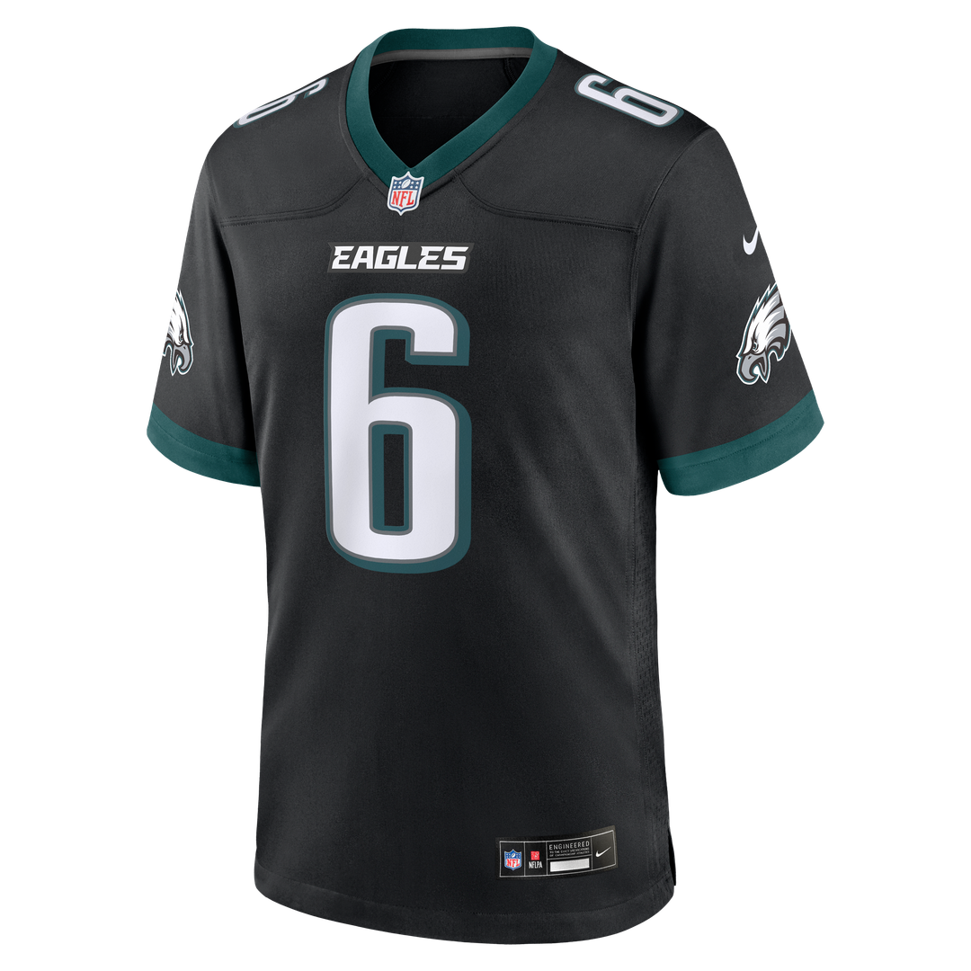 Philadelphia Eagles DeVonta Smith Black Alternate Game Jersey product image 2, provided for visual reference and product