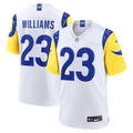 Los Angeles Rams Kyren Williams White White Game Player Jersey product image 1, provided for visual reference and product
