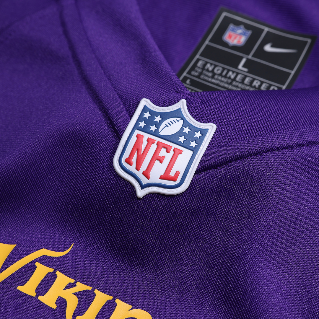 Minnesota Vikings Tai Felton Purple Team Game Jersey product image 4, provided for visual reference and product detail review