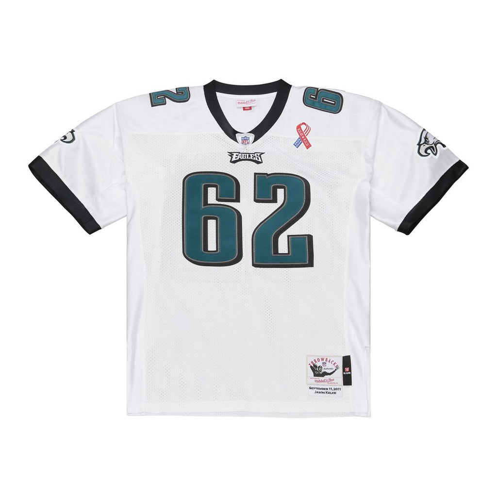 Philadelphia Eagles Jason Kelce White 2011 Authentic Throwback Jersey product image 2, provided for visual reference and