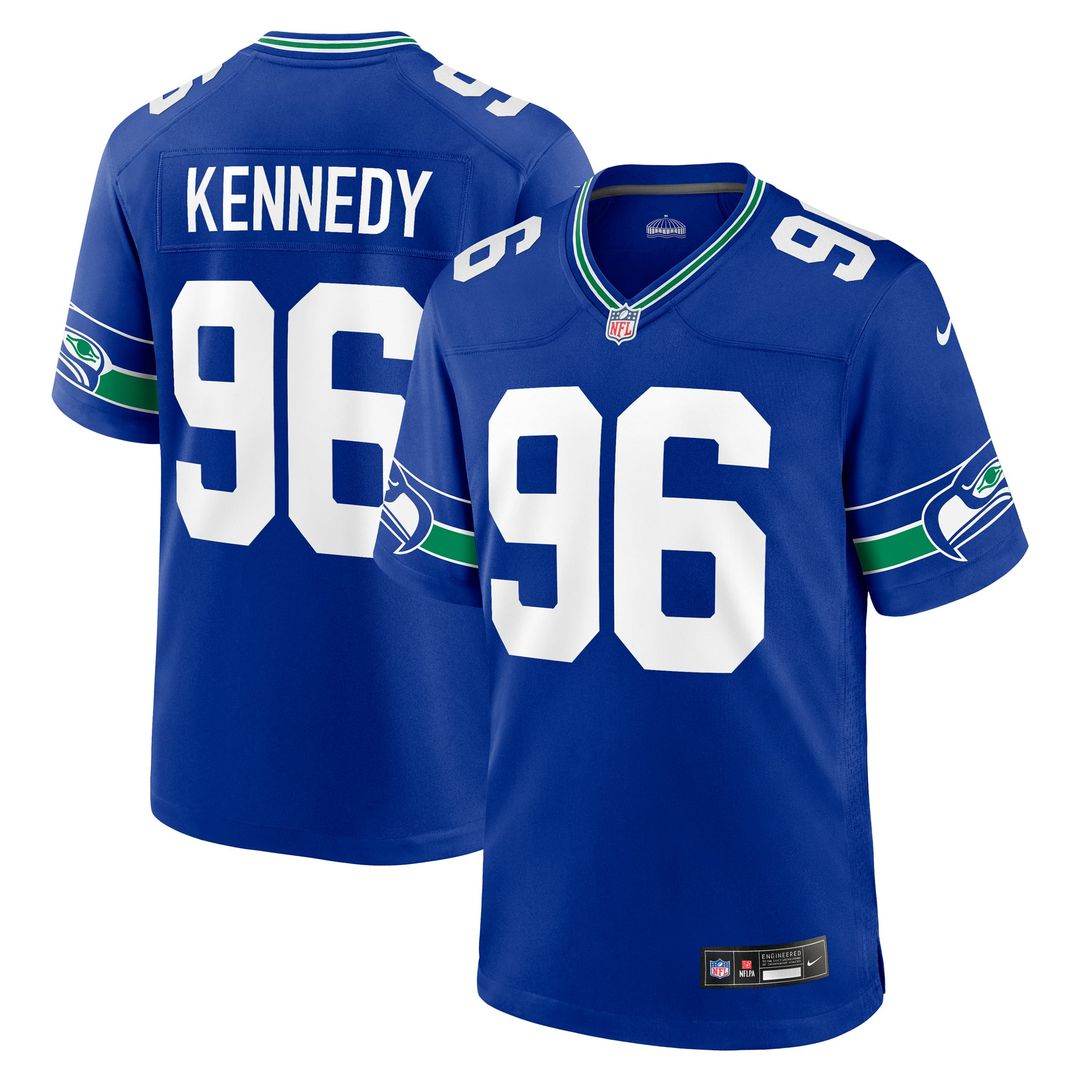 Seattle Seahawks Cortez Kennedy Royal Retired Player Alternate Game Jersey product image 1, provided for visual reference