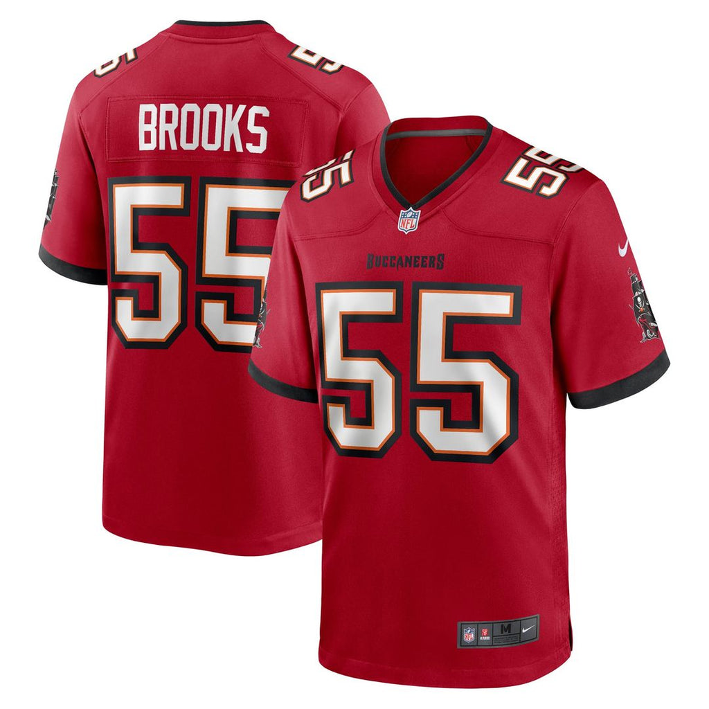 Tampa Bay Buccaneers Derrick Brooks Red Retired Player Game Jersey product image 1, provided for visual reference and