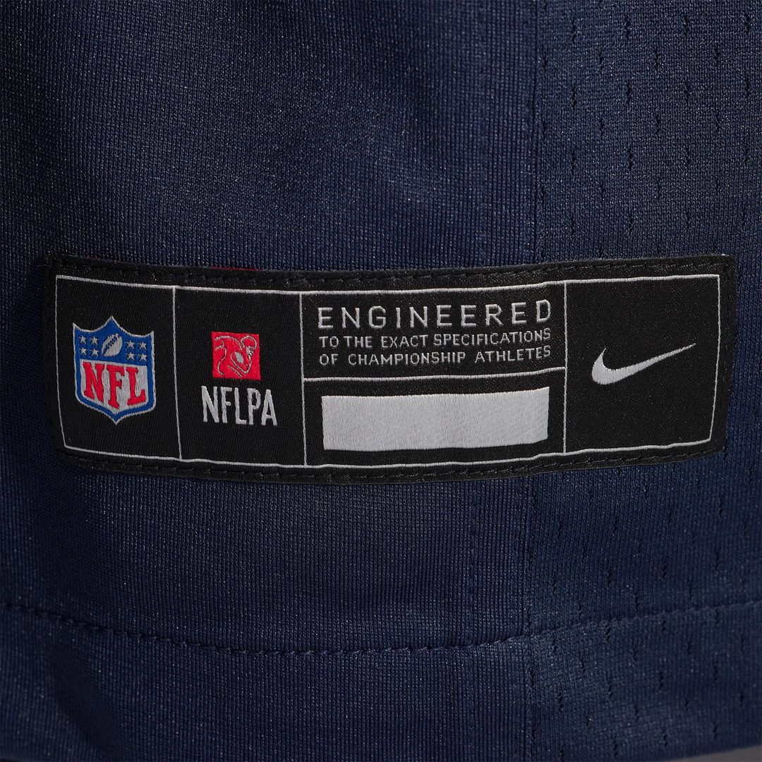 Chicago Bears Ruben Hyppolite II Navy Team Game Jersey product image 6, provided for visual reference and product detail