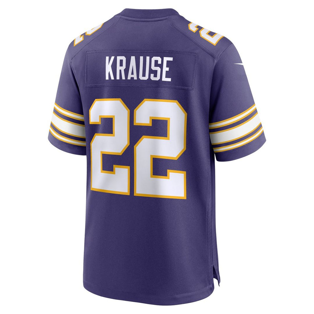 Minnesota Vikings Paul Krause Purple Retired Player Alternate Game Jersey product image 3, provided for visual reference and