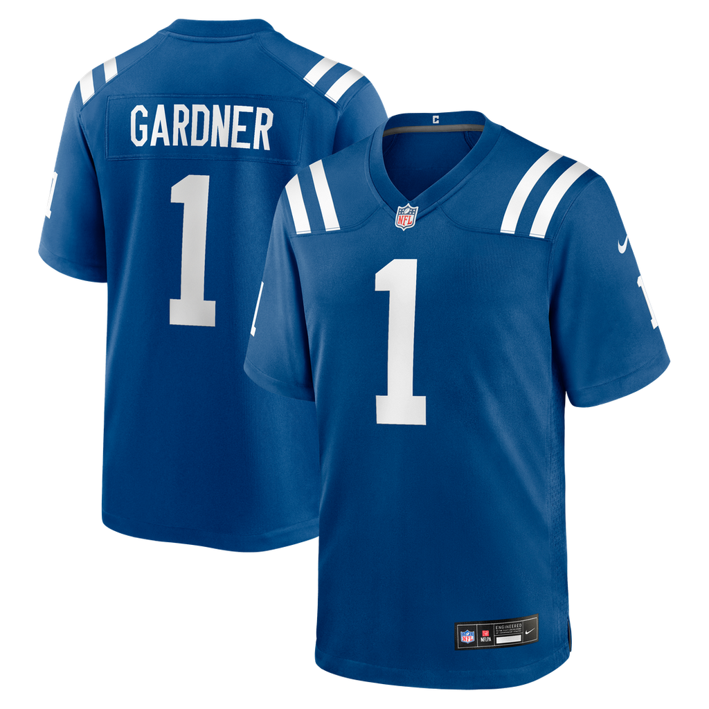 Indianapolis Colts Ahmad Sauce Gardner Royal Team Game Jersey product image 1, provided for visual reference and product