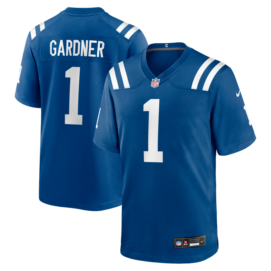 Indianapolis Colts Ahmad Sauce Gardner Royal Team Game Jersey product image 1, provided for visual reference and product