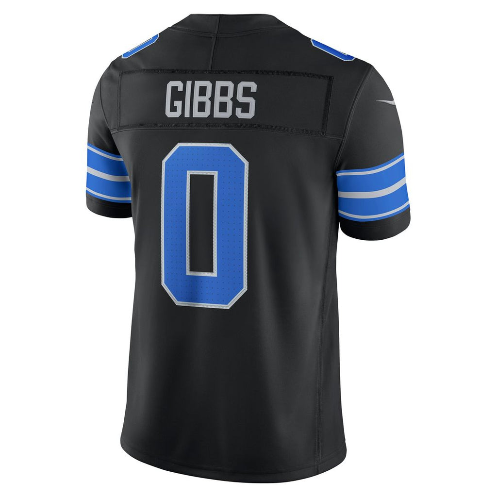 Detroit Lions Jahmyr Gibbs Black Alternate Vapor F.U.S.E. Stitched Limited Jersey product image 6, provided for visual