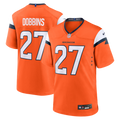 Denver Broncos J.K. Dobbins Orange Team Game Jersey product image 1, provided for visual reference and product detail review