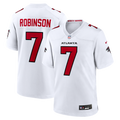 Atlanta Falcons Bijan Robinson White Game Jersey product image 1, provided for visual reference and product detail review