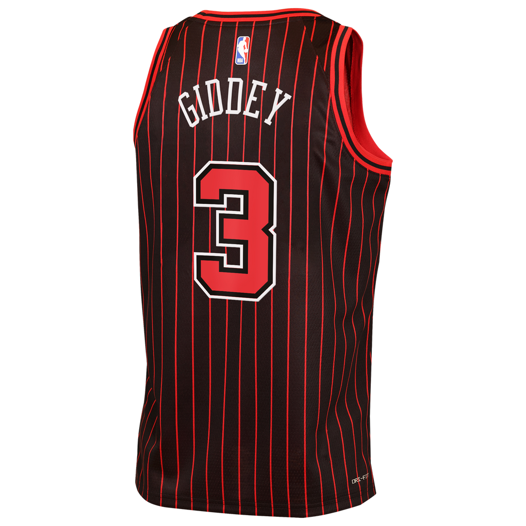 Josh Giddey Chicago Bulls Statement Edition Jersey - Black - Youth product image 4, provided for visual reference and
