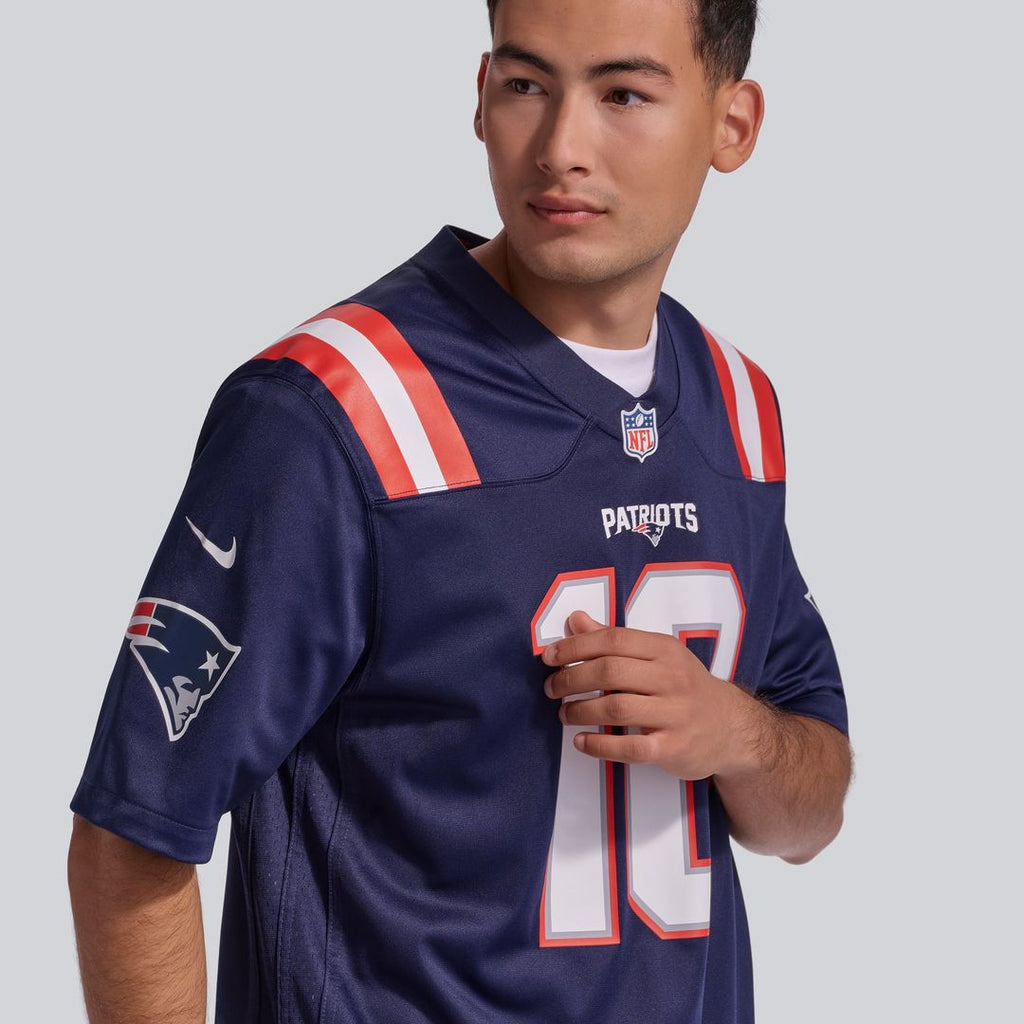 New England Patriots Drake Maye Navy Player Game Jersey product image 9, provided for visual reference and product detail