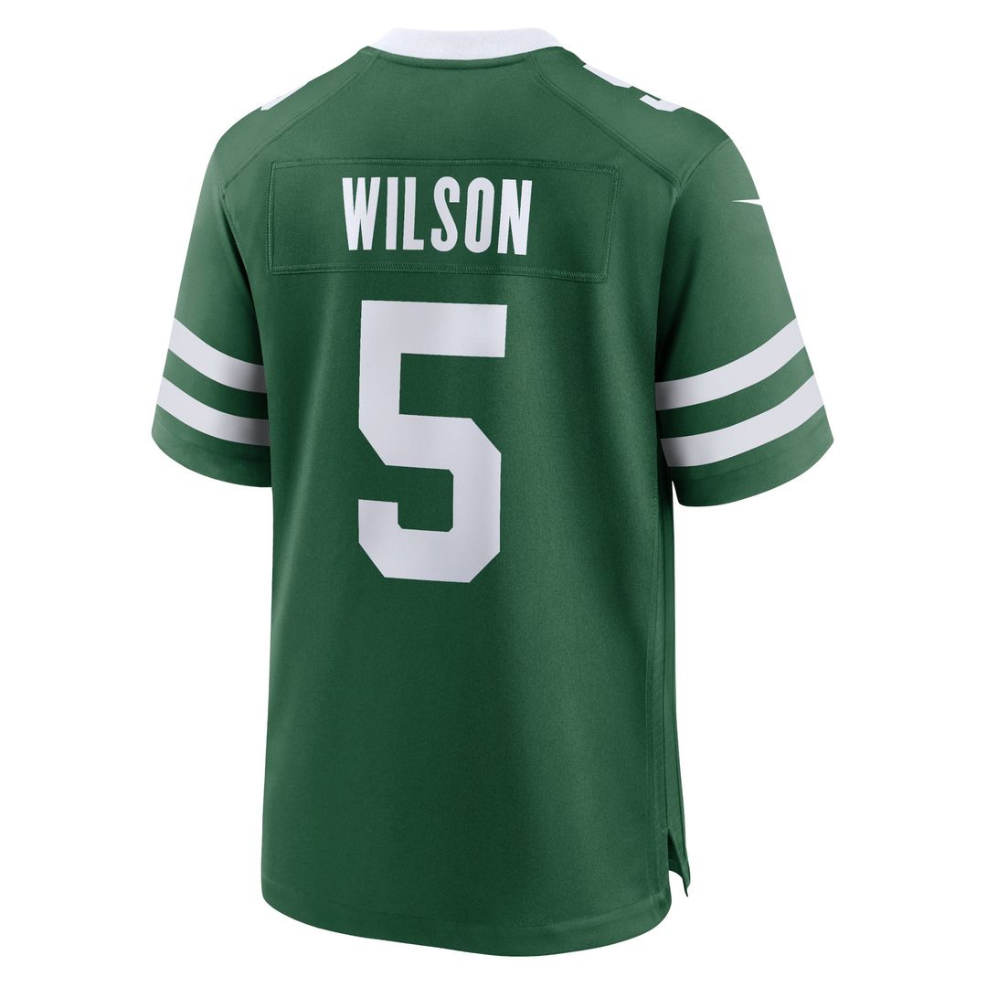 New York Jets Garrett Wilson Legacy Green Game Jersey product image 3, provided for visual reference and product detail
