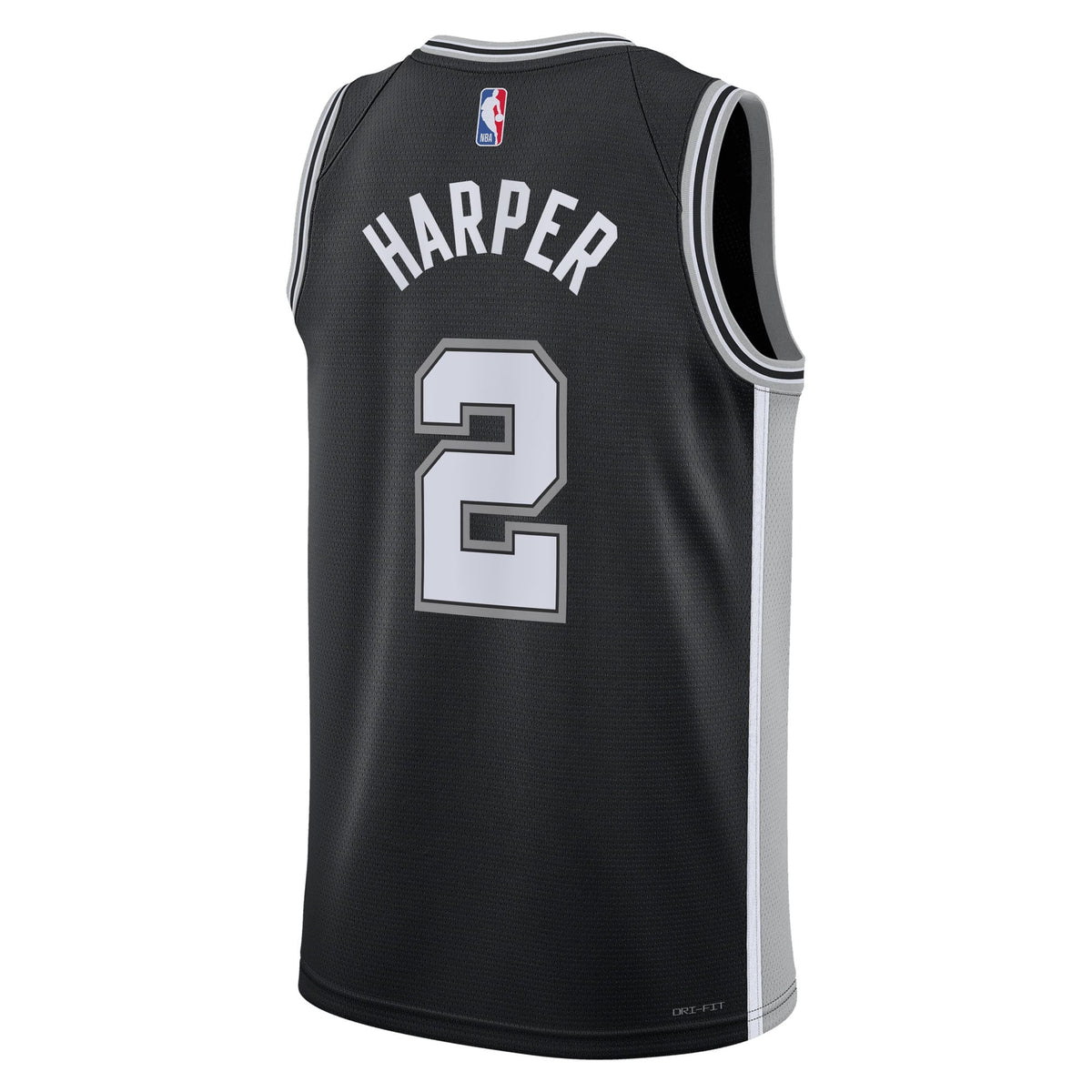 Dylan Harper San Antonio Spurs 2025 Icon Edition Swingman Jersey - Black - Youth product image 4, provided for visual