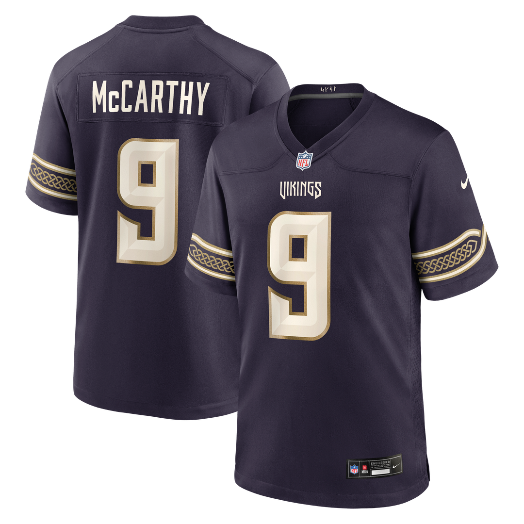 Minnesota Vikings J.J McCarthy Purple 2026 Rivalries Collection Game Jersey product image 1, provided for visual reference