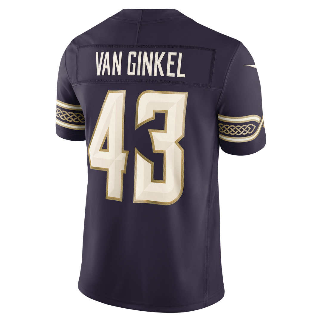Minnesota Vikings Andrew Van Ginkel Purple 2026 Rivalries Collection Stitched Limited Jersey product image 7, provided for
