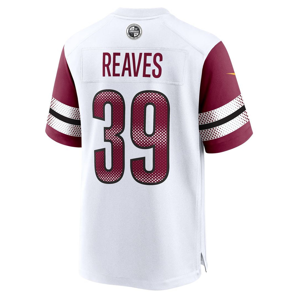 Washington Commanders Jeremy Reaves Burgundy Game Jersey product image 15, provided for visual reference and product detail