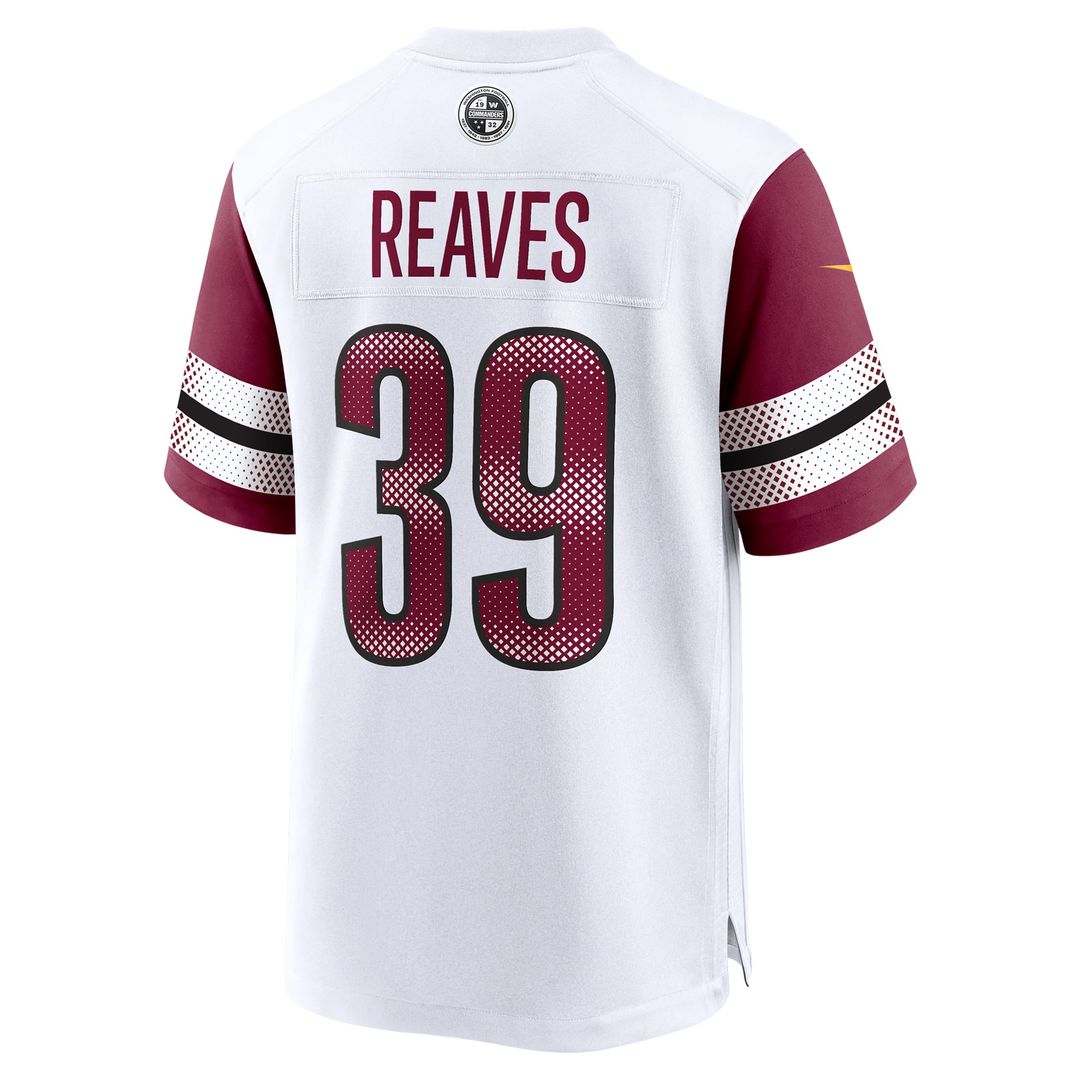 Washington Commanders Jeremy Reaves Burgundy Game Jersey product image 15, provided for visual reference and product detail