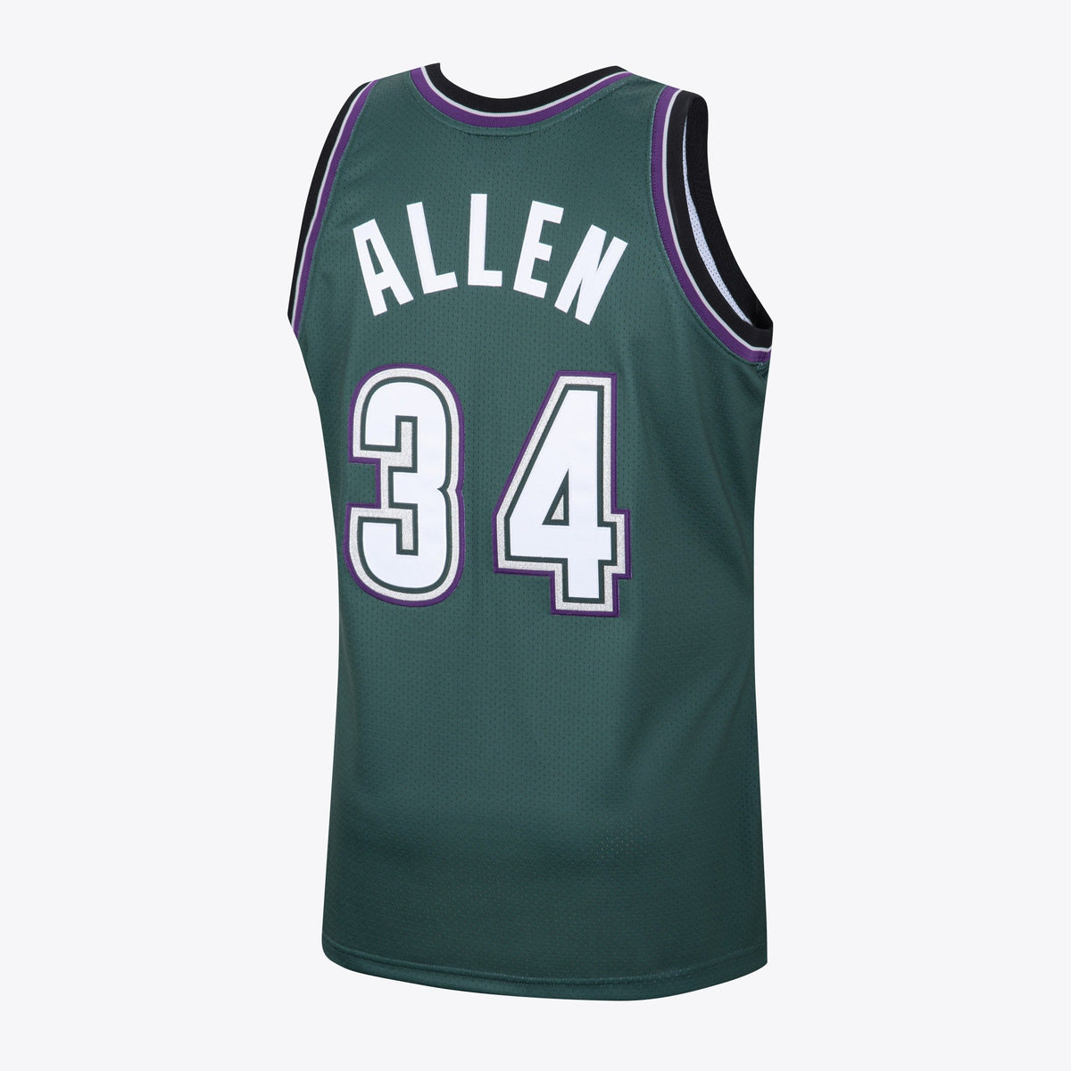 Ray Allen Milwaukee Bucks 1996 Hardwood Classics Alternate Swingman Jersey - Dark Green - Mens product image 3, provided for