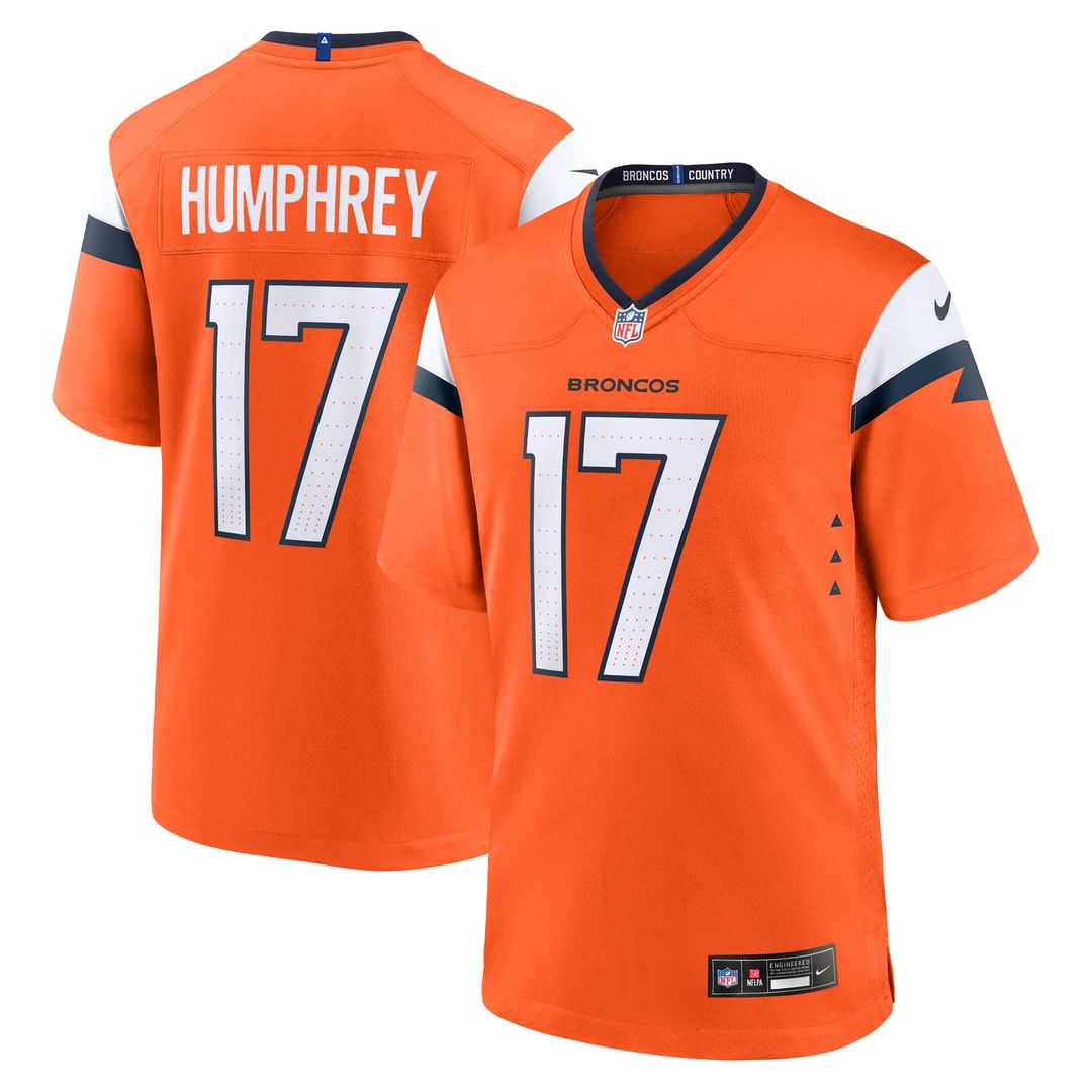 Denver Broncos Lil' Humphrey Orange Team Game Jersey product image 1, provided for visual reference and product detail review