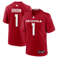 Arizona Cardinals Number 1 Groom Cardinal Game Jersey product image 1, provided for visual reference and product detail