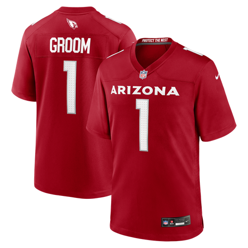 Arizona Cardinals Number 1 Groom Cardinal Game Jersey product image 1, provided for visual reference and product detail