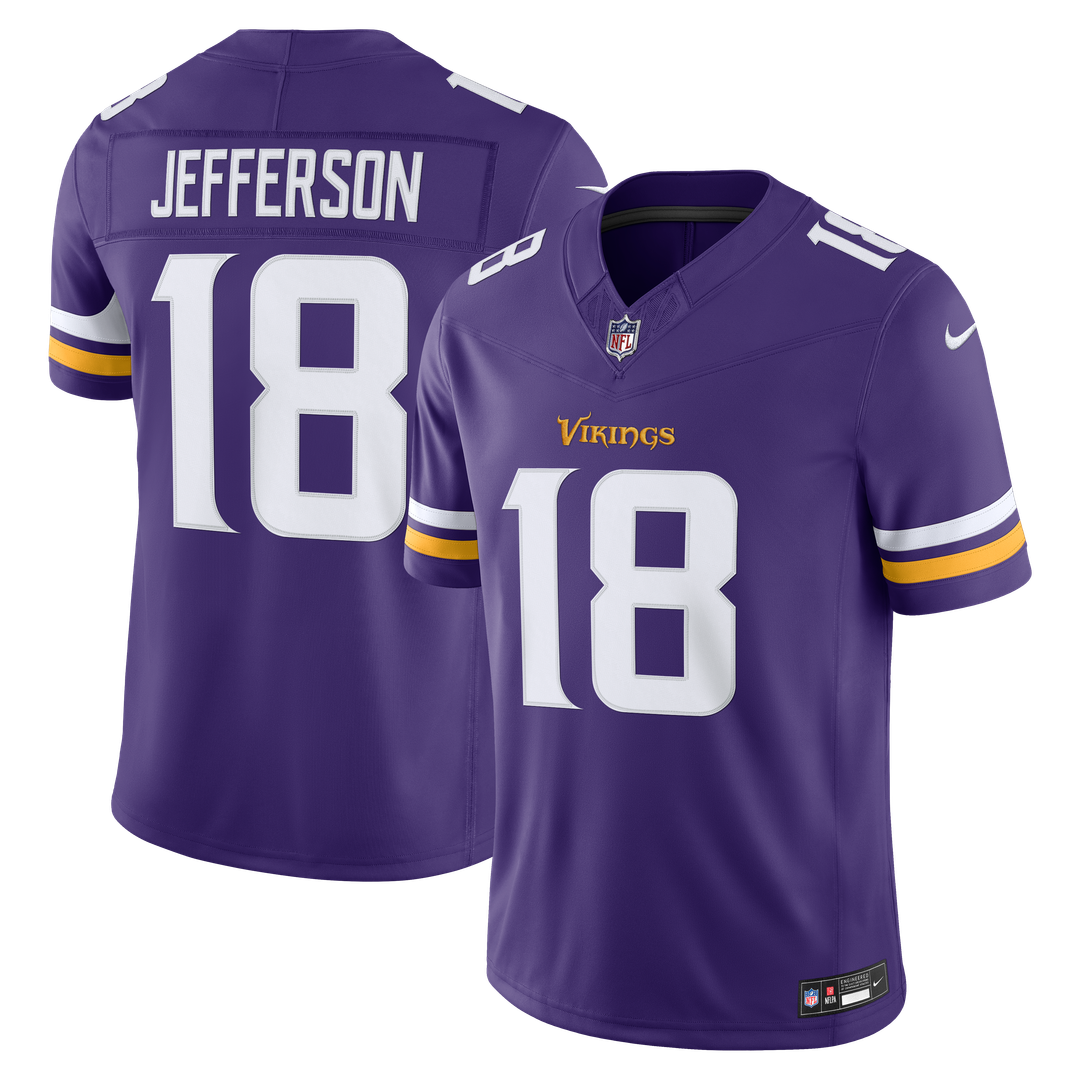 Minnesota Vikings Justin Jefferson White Alternate Vapor F.U.S.E. Stitched Limited Jersey product image 7, provided for