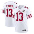 San Francisco 49ers Brock Purdy White 80th Anniversary Game Jersey product image 1, provided for visual reference and
