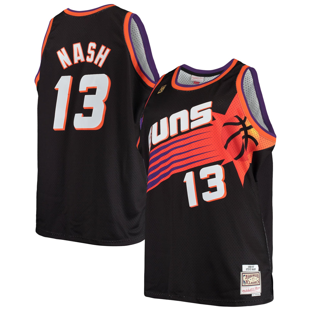 Phoenix Suns Steve Nash Mitchell & Ness Black 1996/97 Big & Tall Hardwood Classics Swingman Jersey for Men product image 2,