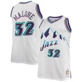 Utah Jazz Karl Malone Mitchell & Ness White 1996/97 Big & Tall Hardwood Classics Swingman Jersey for Men product image 1,