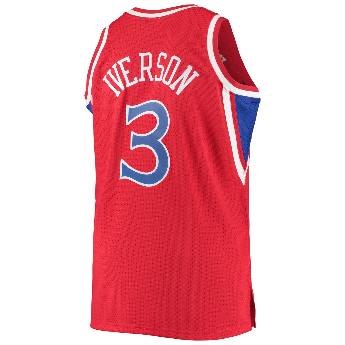 Philadelphia 76ers Allen Iverson Mitchell & Ness Red 1996/97 Big & Tall Hardwood Classics Swingman Jersey for Men product