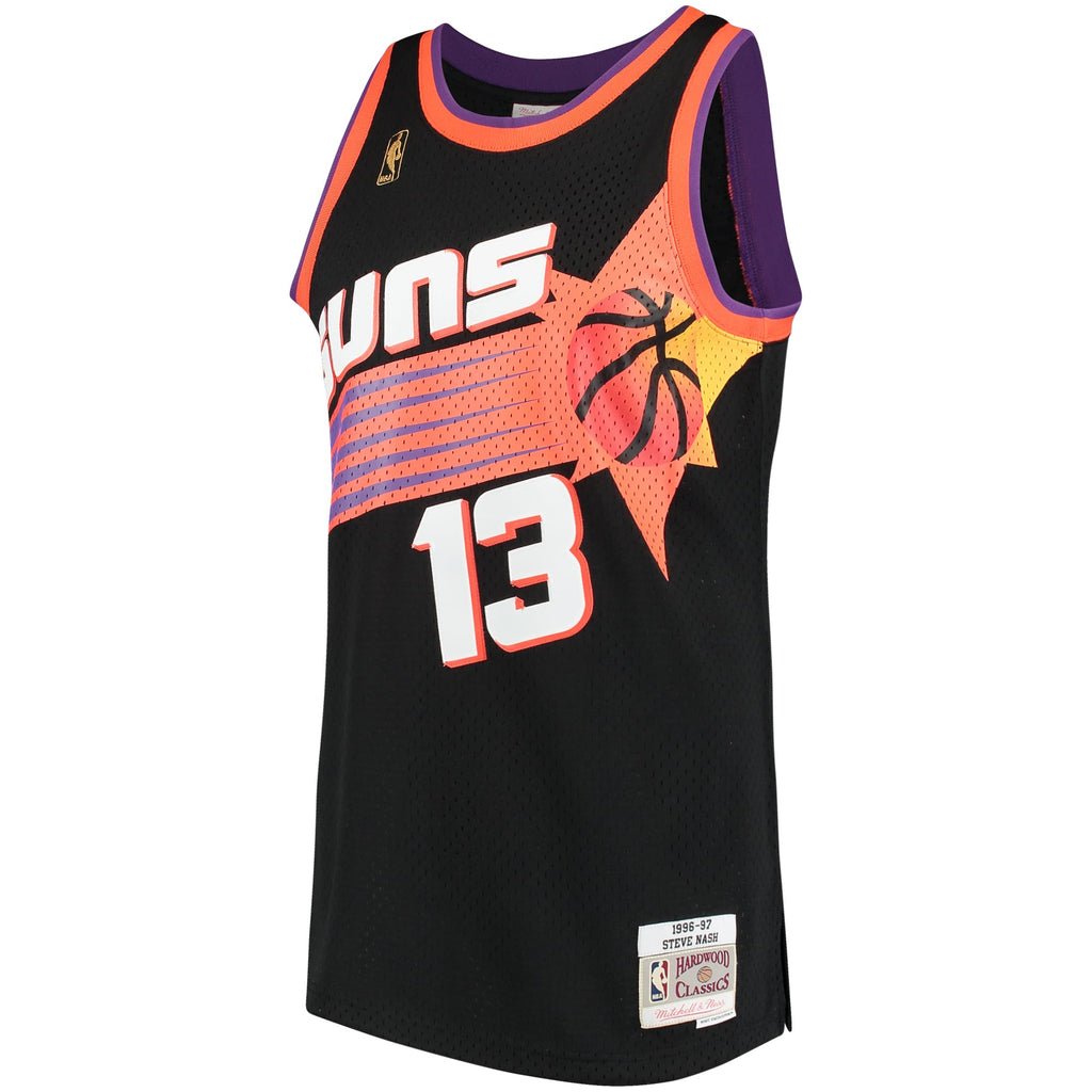 Phoenix Suns Steve Nash Mitchell & Ness Black 1996/97 Hardwood Classics Swingman Jersey for Men product image 3, provided