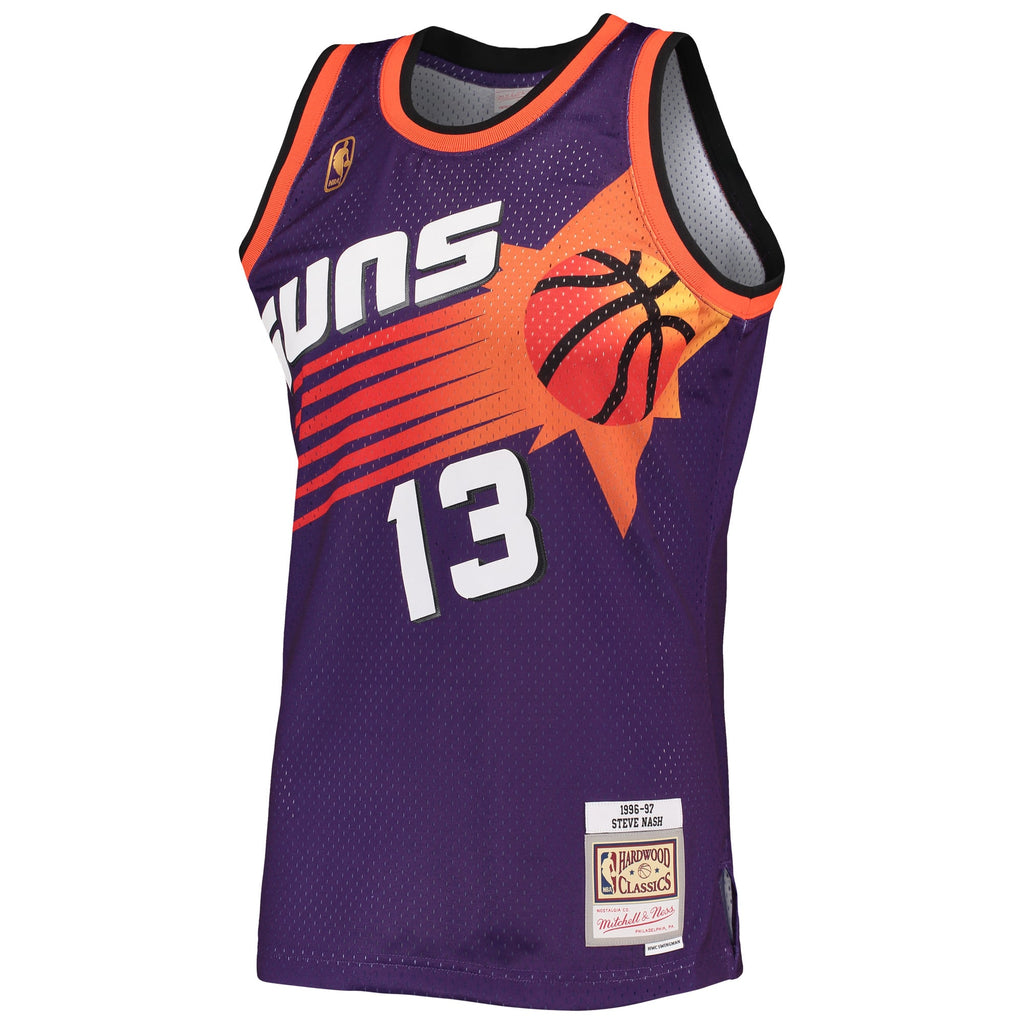 Phoenix Suns Steve Nash Mitchell & Ness Purple 1996/97 Hardwood Classics Swingman Jersey for Men product image 3, provided